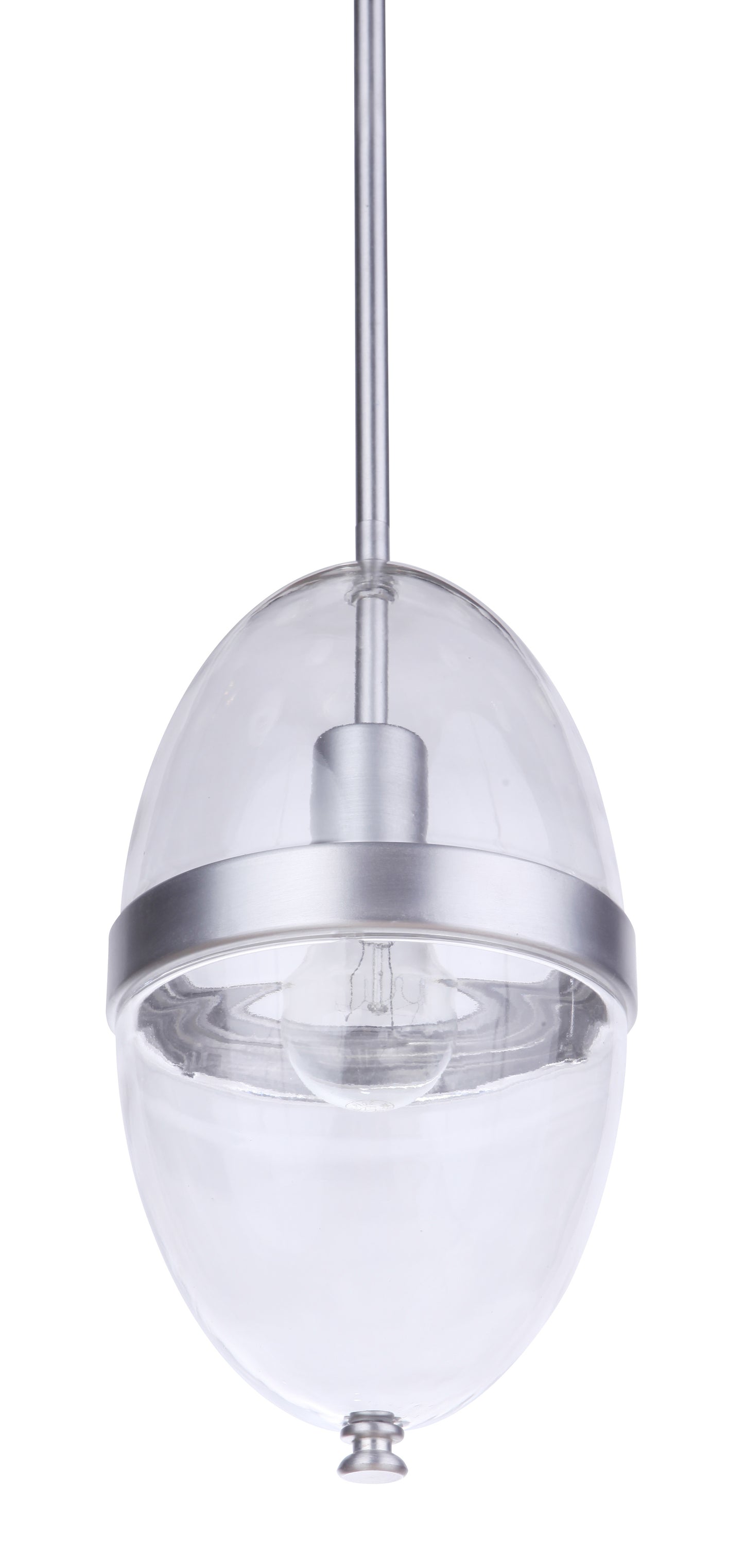 ZA3511-SA - Sivo 1 Light 6.75" Wide Outdoor Pendant - Satin Aluminum