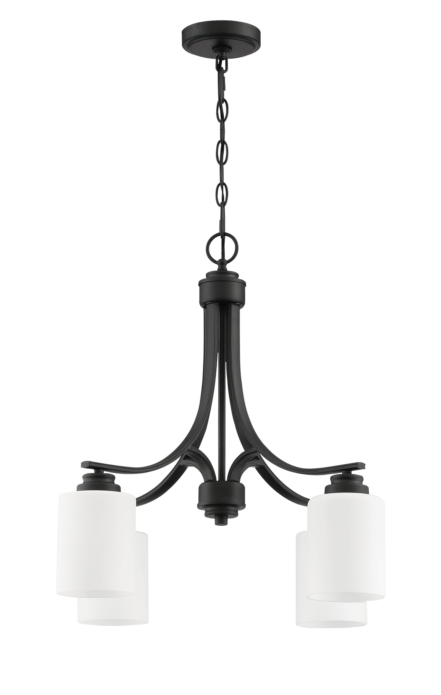 50524-FB-WG - Bolden 4 Light 23" Wide Chandelier - Flat Black