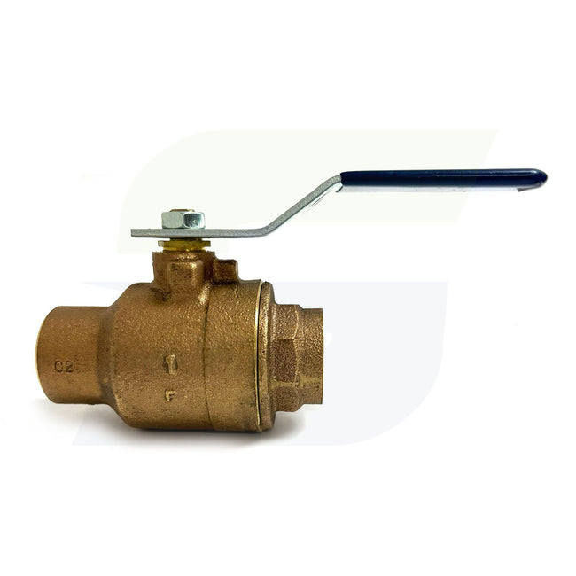 NJ8300A - 1" Bronze Ball Valve, Female Solder Cup, Full Port