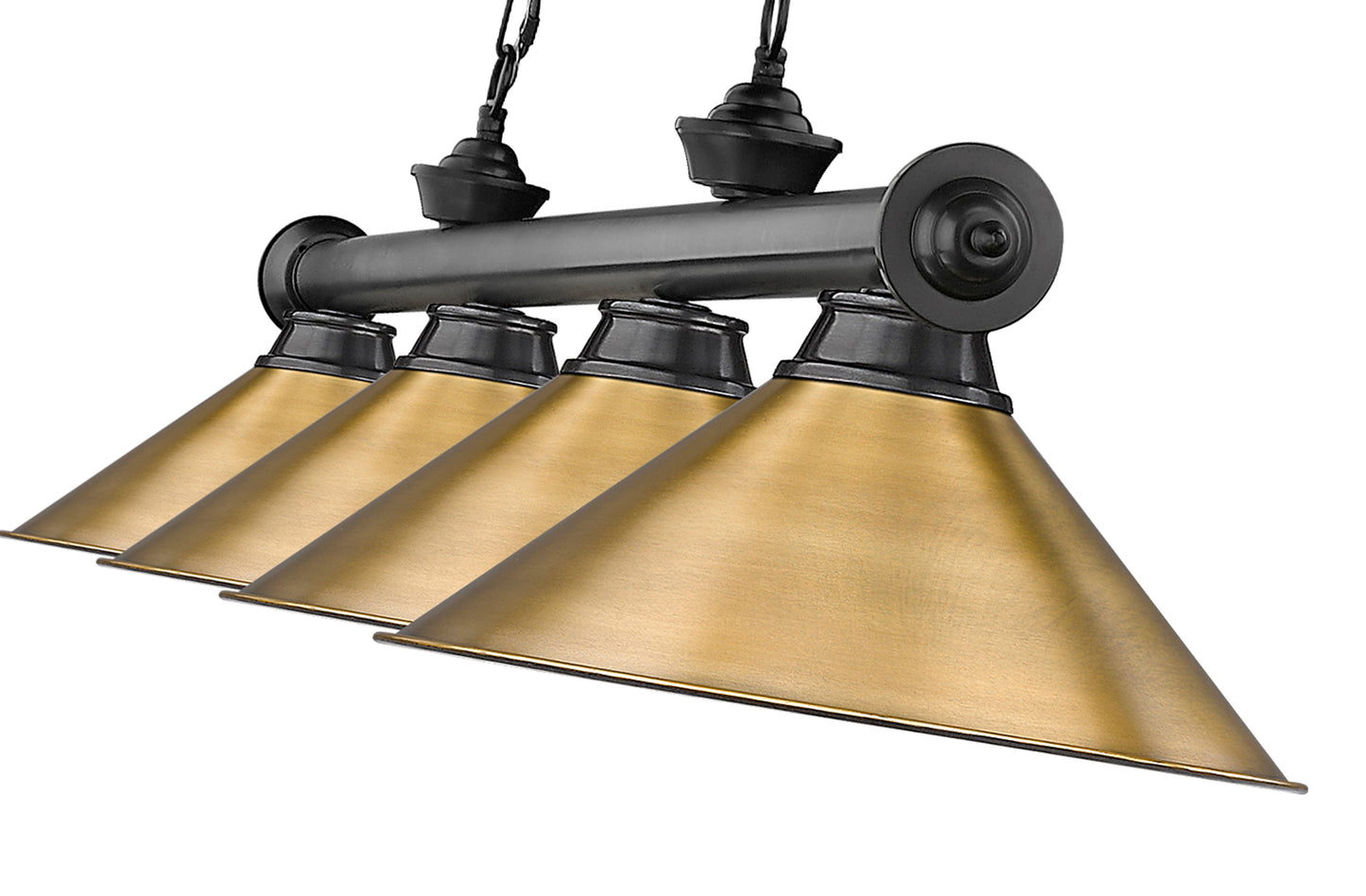 2306-4BP-RB15 - Cordon 4 Light 81" Billiard - Bronze Plate