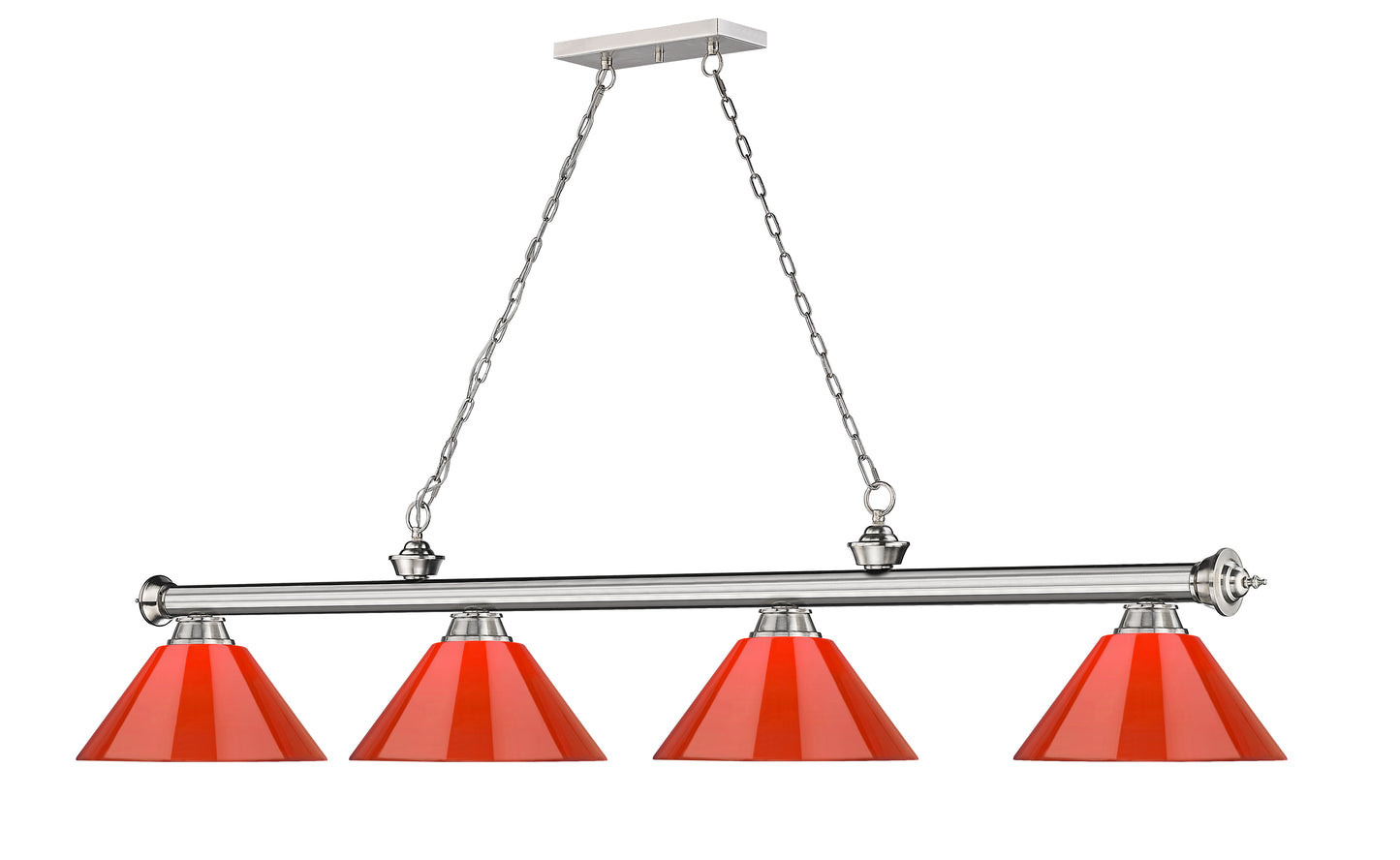 2306-4BN-PRD - Cordon 4 Light 81" Billiard - Brushed Nickel