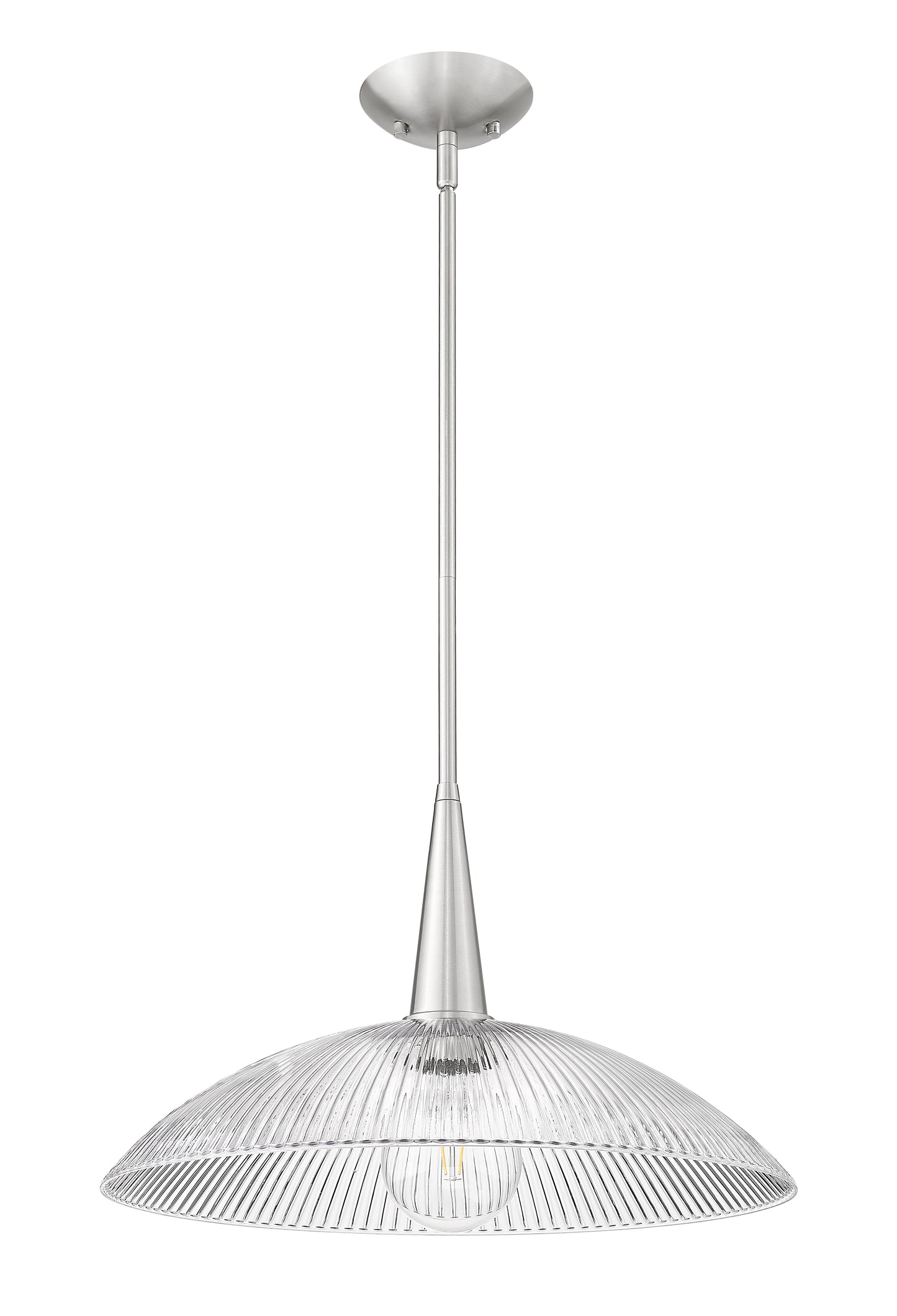 3051P18-BN - Lunelle 1 Light 18" Pendant - Brushed Nickel