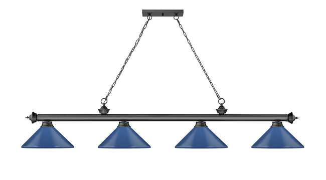 2306-4BP-MNB - Cordon 4 Light 82" Billiard - Bronze Plate
