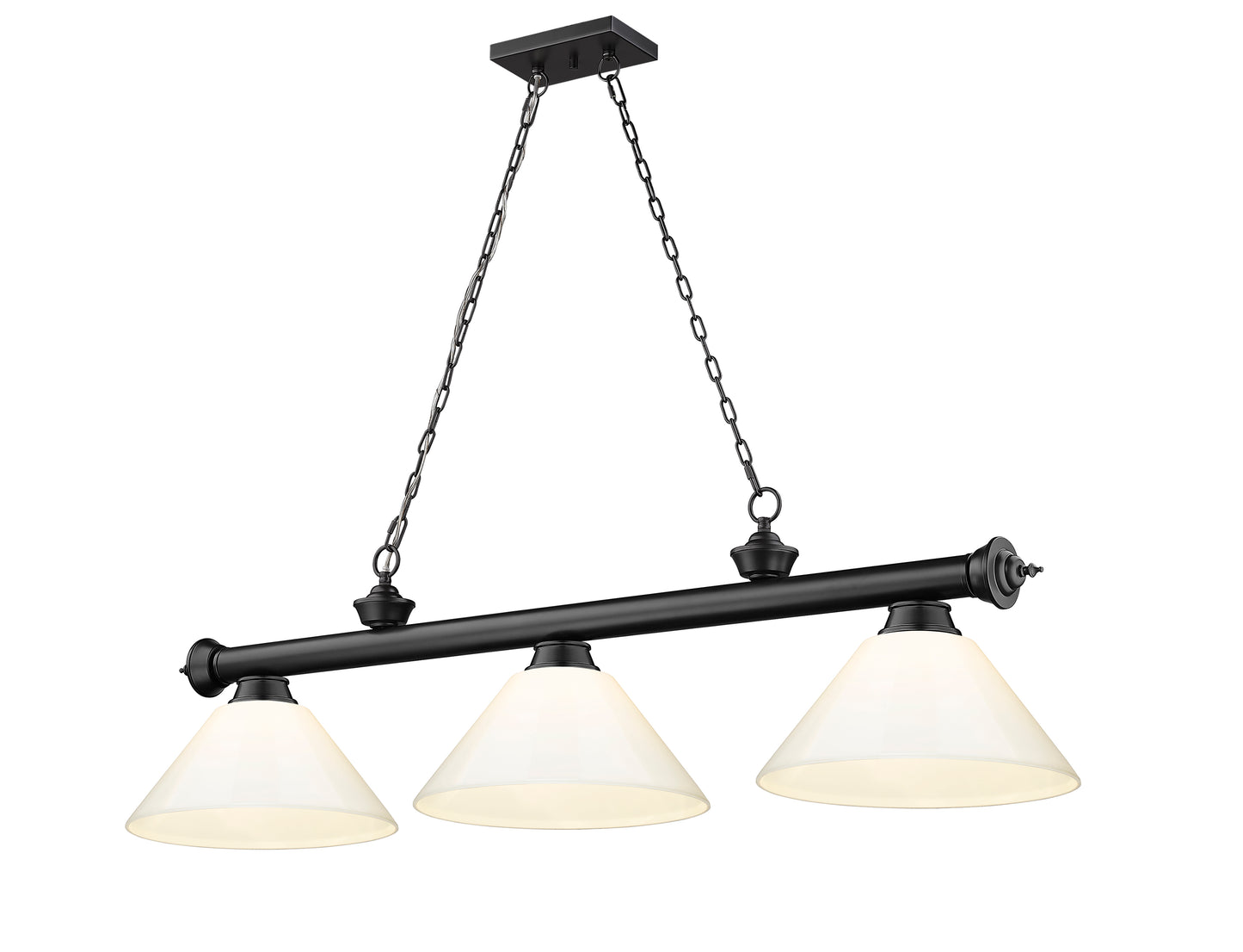 2306-3MB-PWH - Cordon 3 Light 57" Billiard - Matte Black