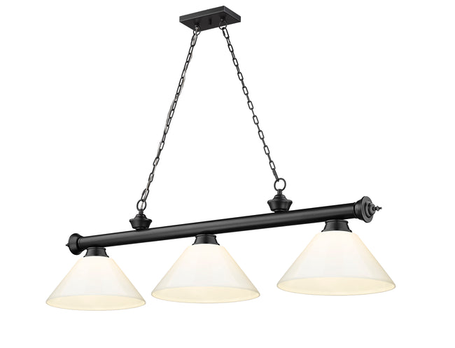 2306-3MB-PWH - Cordon 3 Light 57" Billiard - Matte Black