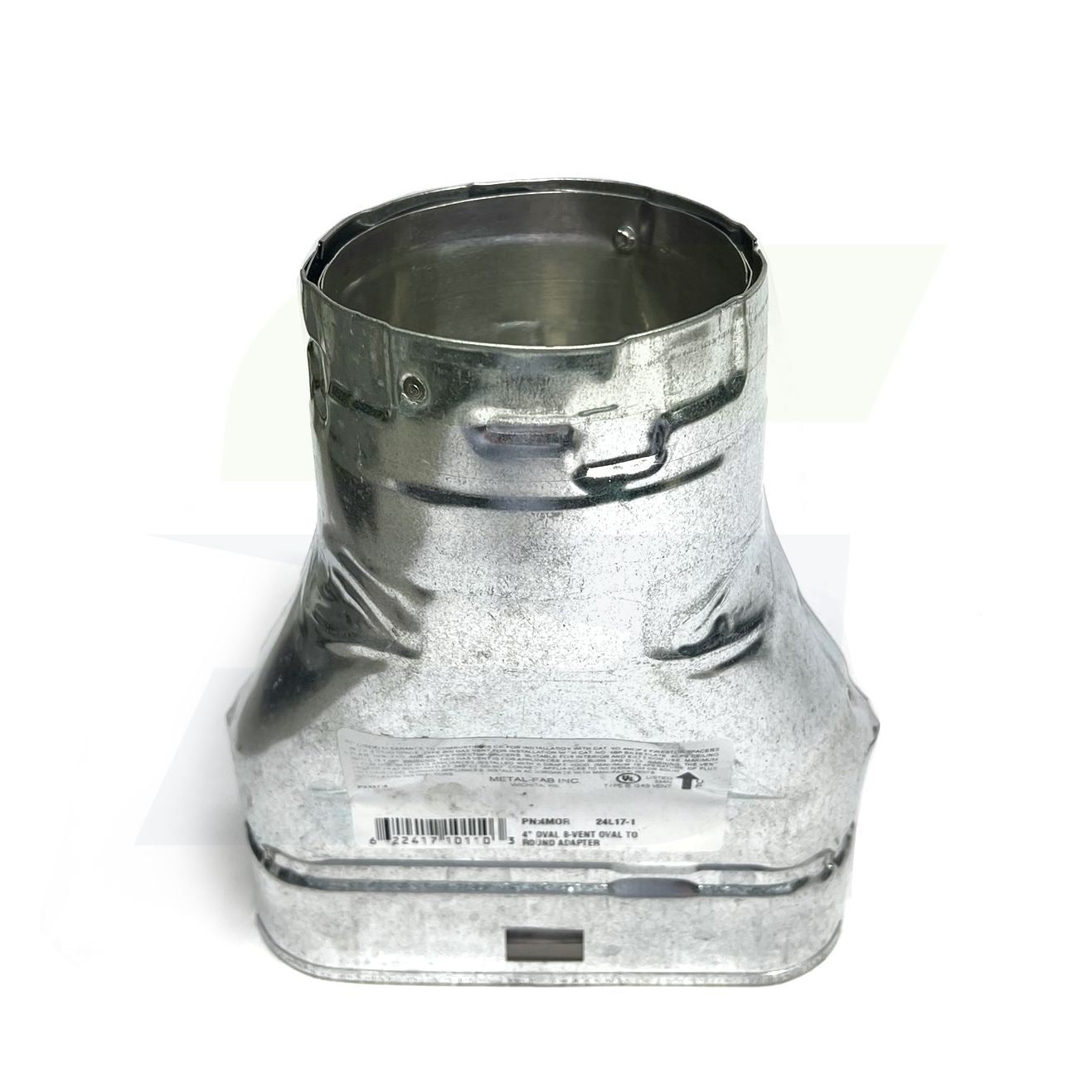 4MOR - Type B Gas Vent Oval to Round Adapter - 4"