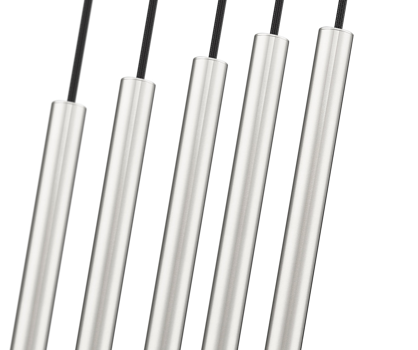919MP12-5L-BN-LED - Forest 5 Light Linear 42" Chandelier - Brushed Nickel