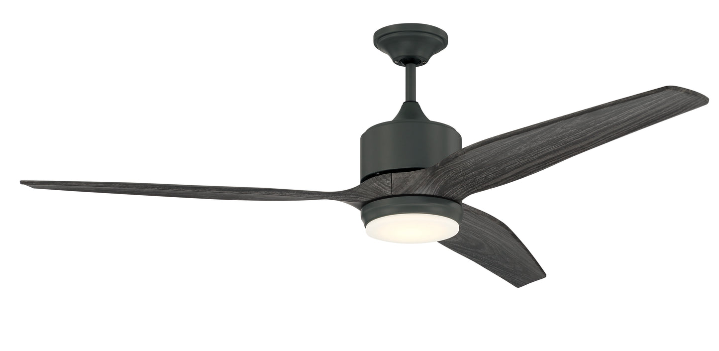 FXL60DGT3 - Force XL 60" Wet Rated Ceiling Fan 3 Blade 60" 3 Blade Indoor Outdoor Ceiling Fan with Light Kit - Dark Graphite