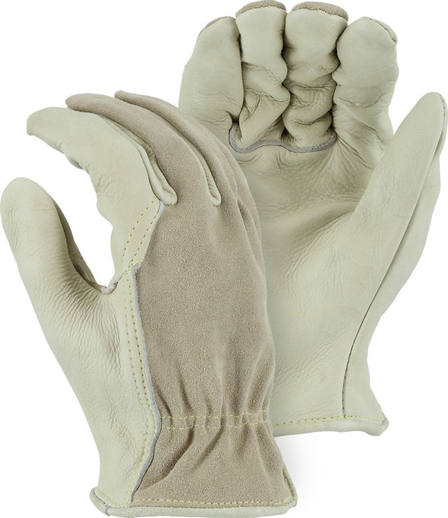 Majestic Glove 1551 - Combination Cowhide Drivers Glove