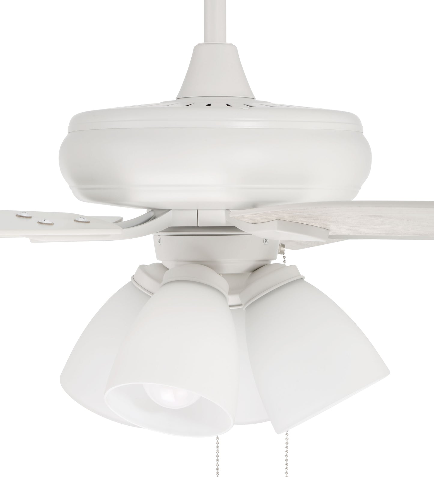 ECF114W5-WWOK - Eos Frost 4 Light 52" 5 Blade Ceiling Fan with Light Kit - White