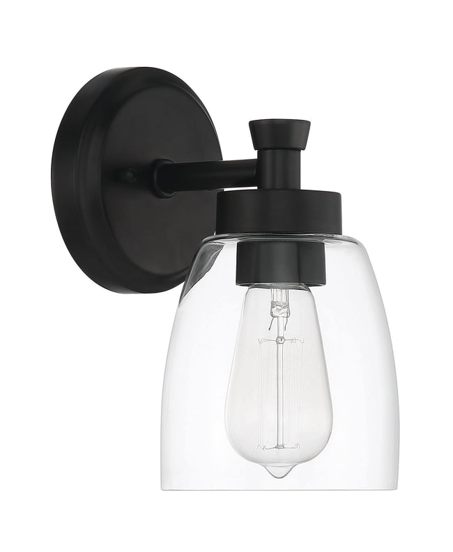 12705FB1 - Henning 1 Light 9.25" High Wall Sconce - Flat Black