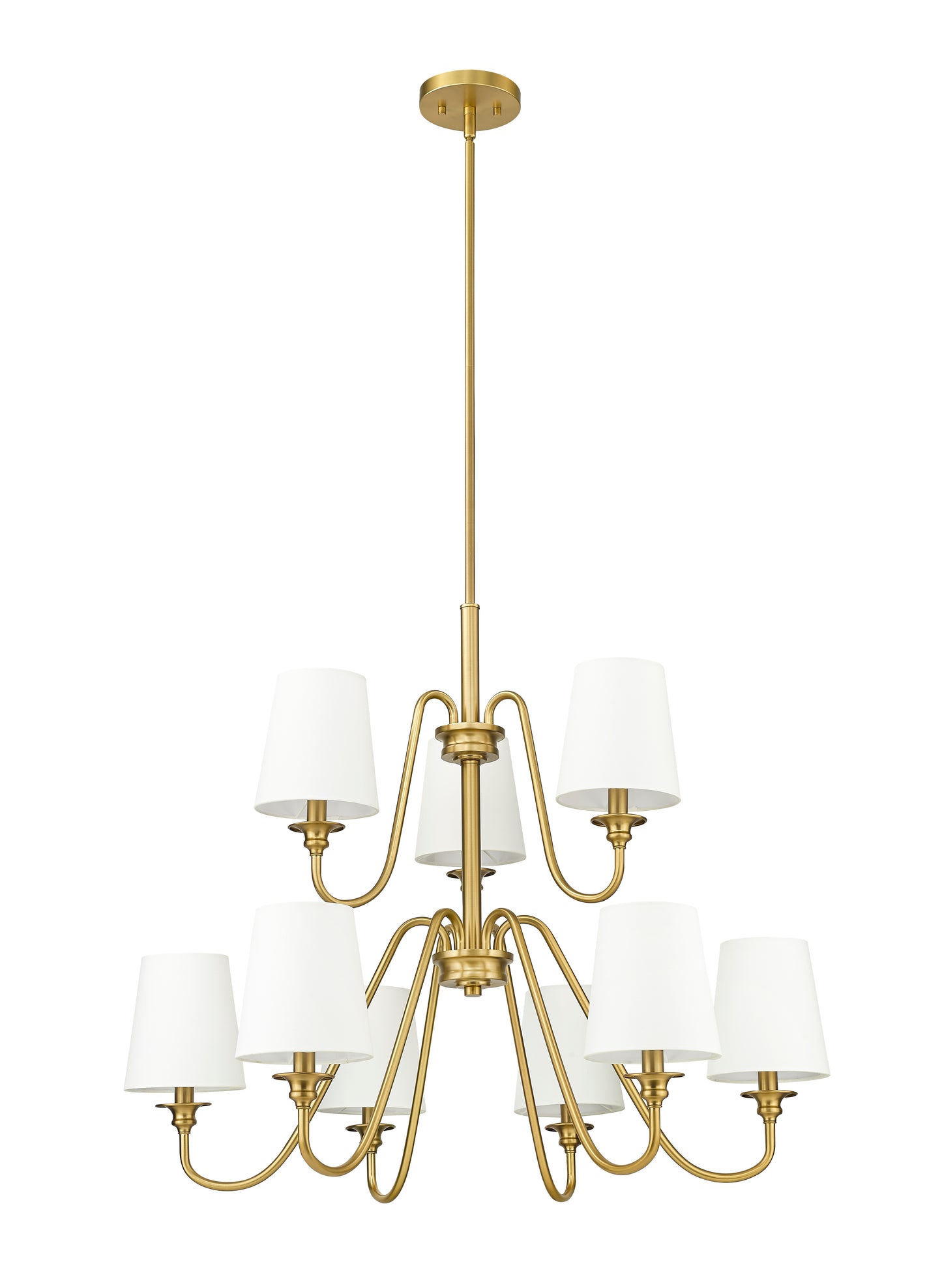 7509-9-32MGLD - Gianna 9 Light 32" Chandelier - Modern Gold