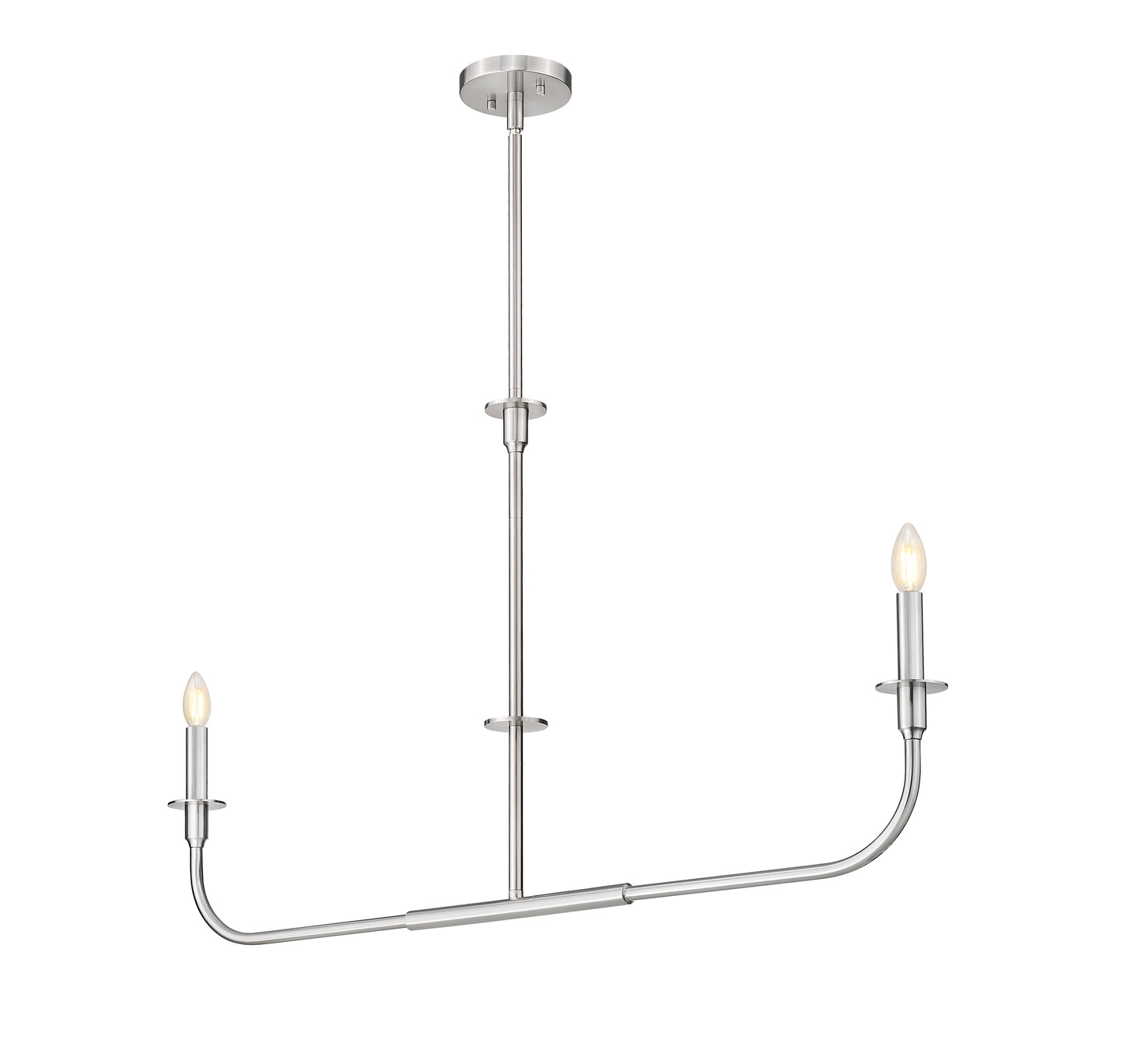 3049-42L-BN - Tova 2 Light Linear 46" Chandelier - Brushed Nickel