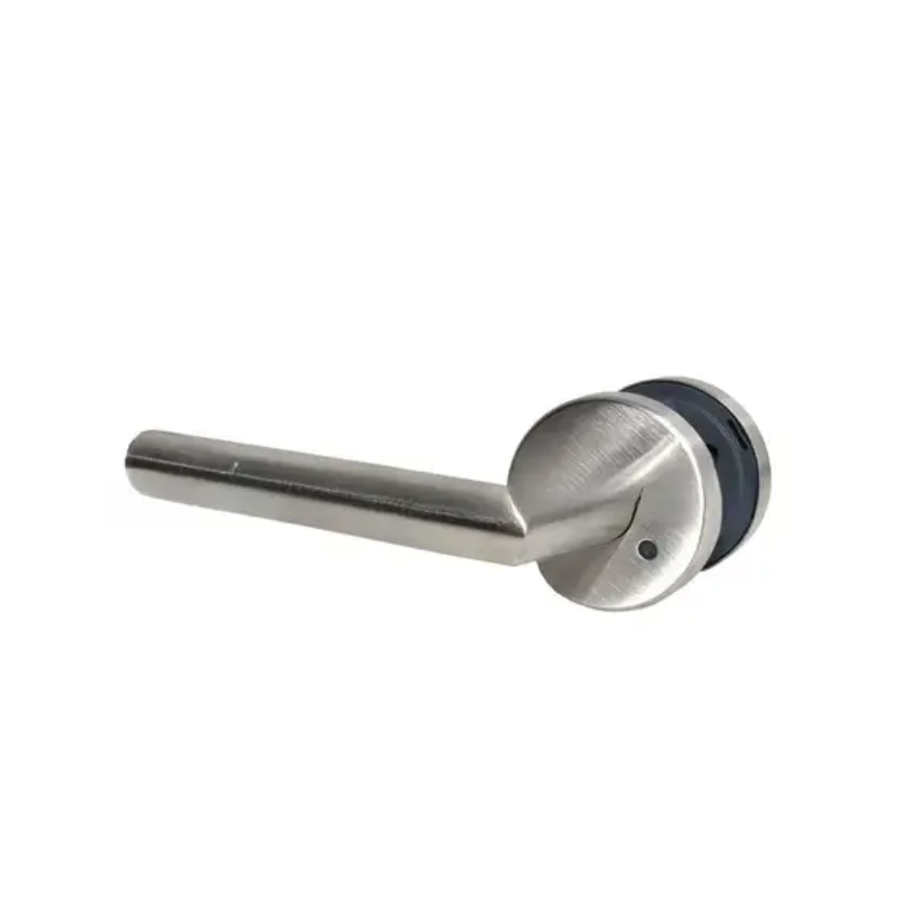 12/238F.PR32D - Privacy Angle Left Handed Lever - Plain Rosette - Brushed Stainless Steel