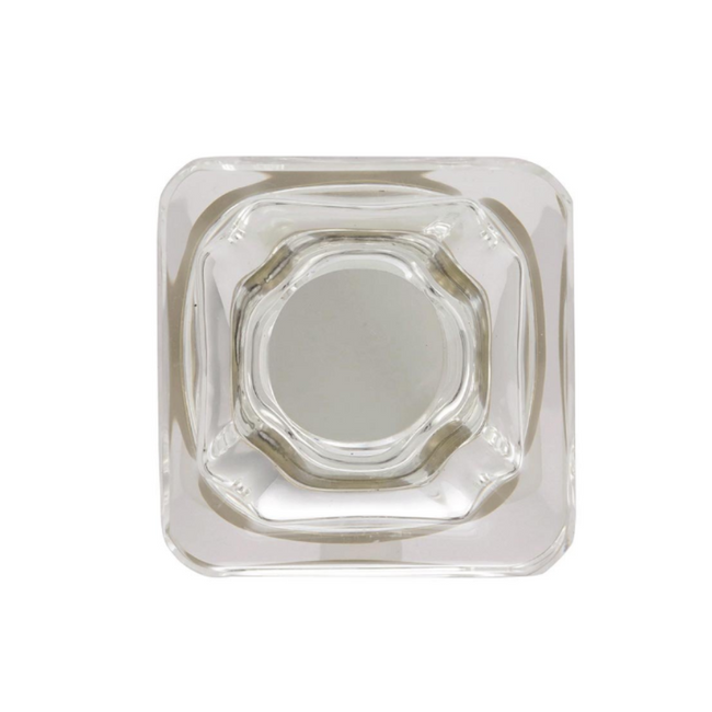 BP36653CBBZ-10PACK - Glacio 1 3/8" Square Cabinet Knob - Modern Clear/Golden Champagne