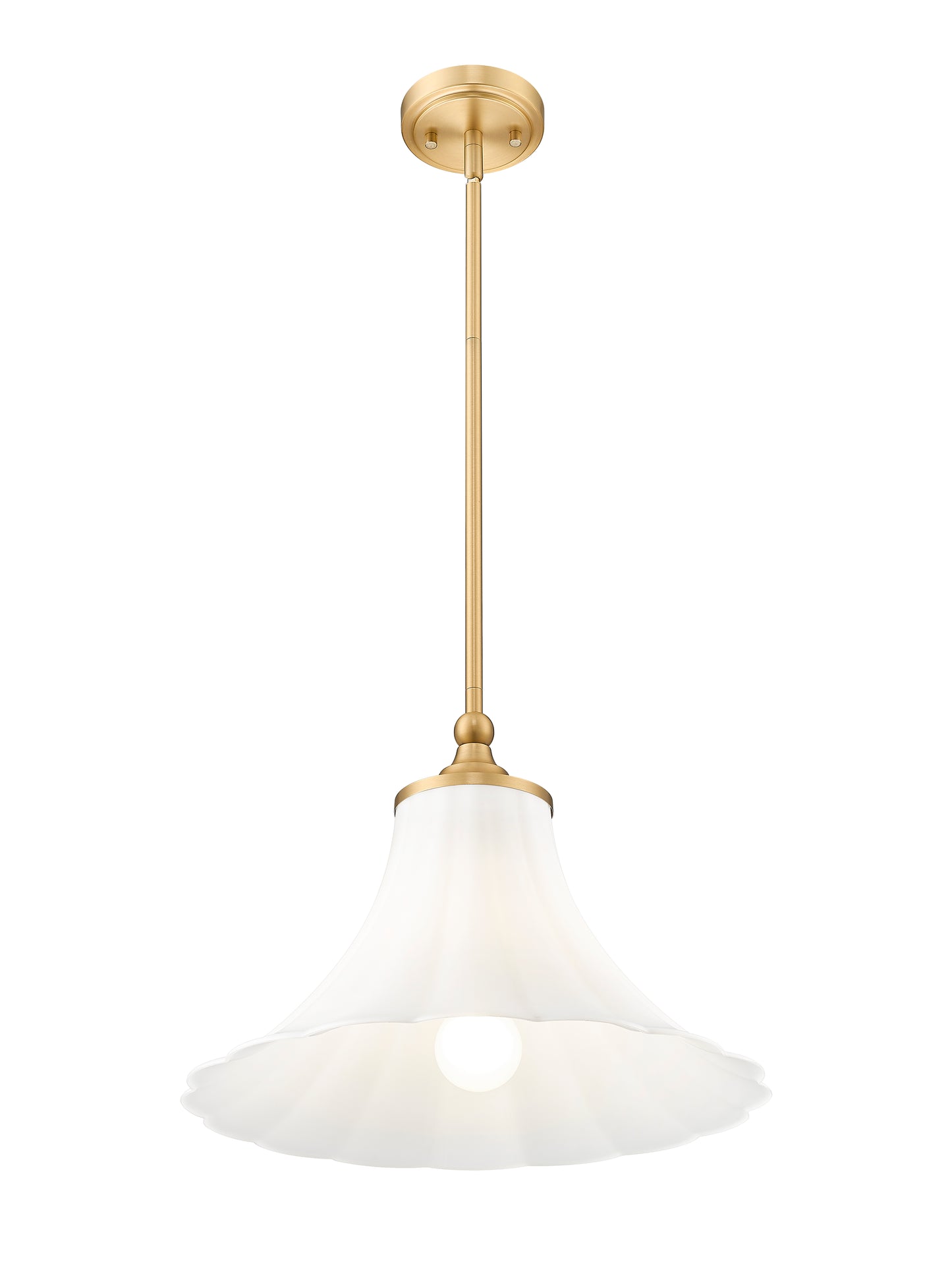 1958P16-MGLD - Fleur 1 Light 16" Pendant - Modern Gold