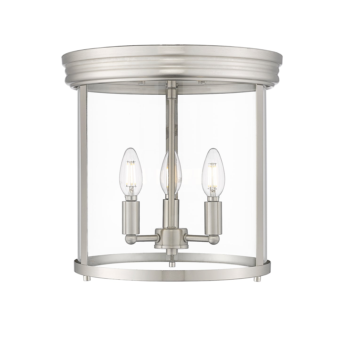 742F13-BN - Thayer 3 Light Flush 13" Mount - Brushed Nickel