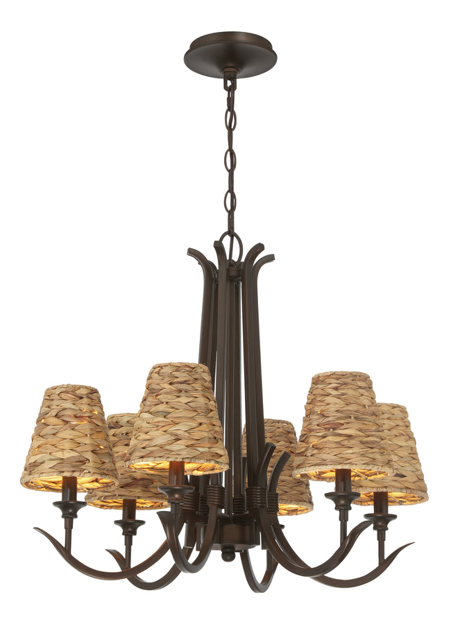 58326-ABZ - Kokomo 6 Light 24" Wide Chandelier - Aged Bronze Brushed