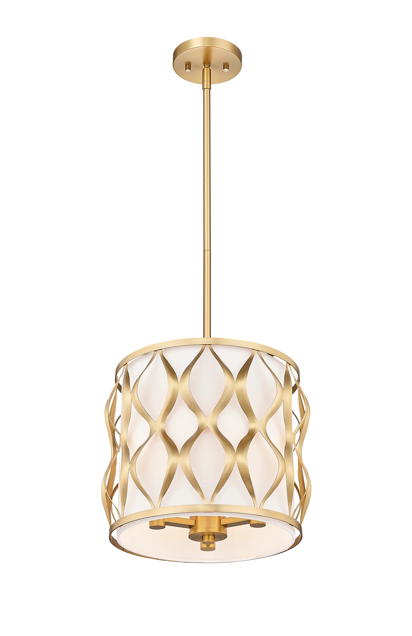 1948P12-MGLD - Harden 3 Light 12" Pendant - Modern Gold