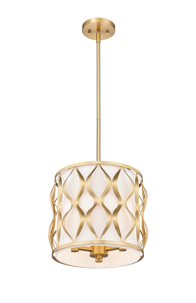 1948P12-MGLD - Harden 3 Light 12" Pendant - Modern Gold