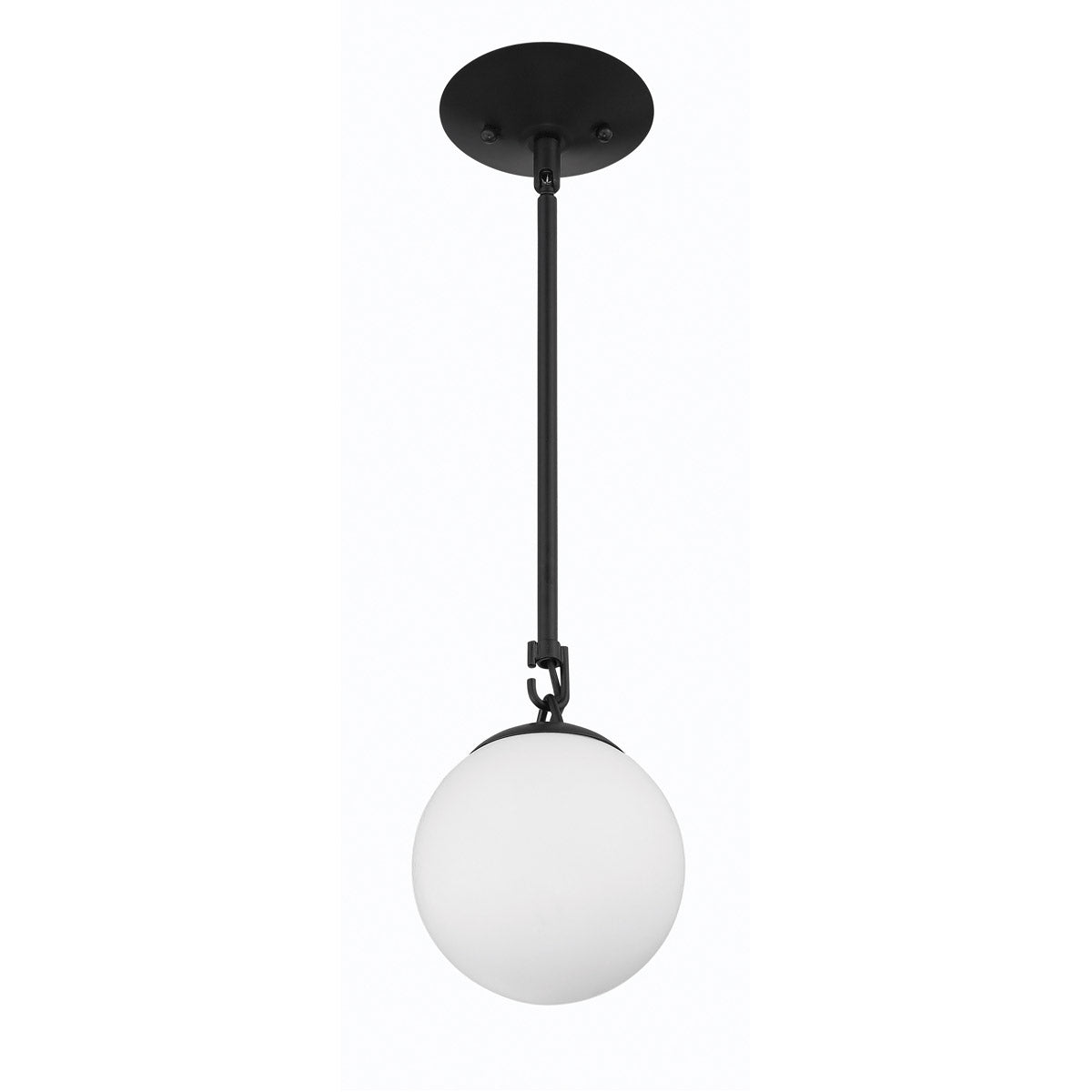 50791-FB - Orion 1 Light 6" Wide Mini Pendant - Flat Black