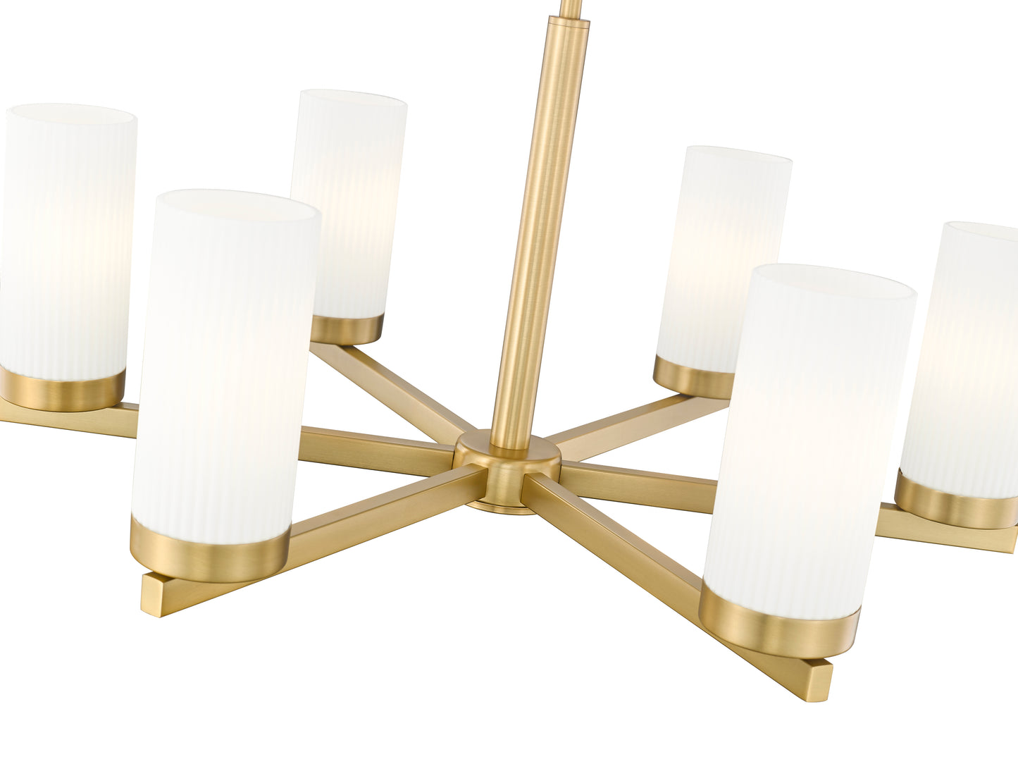 3044-6MGLD - Danica 6 Light 26" Chandelier - Modern Gold