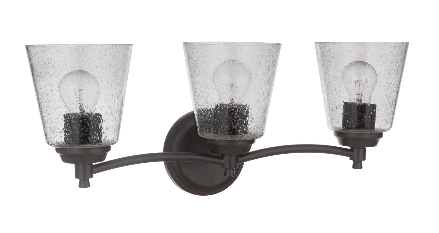 50203-FB - Tyler 3 Light 22" Wide Vanity Light - Flat Black