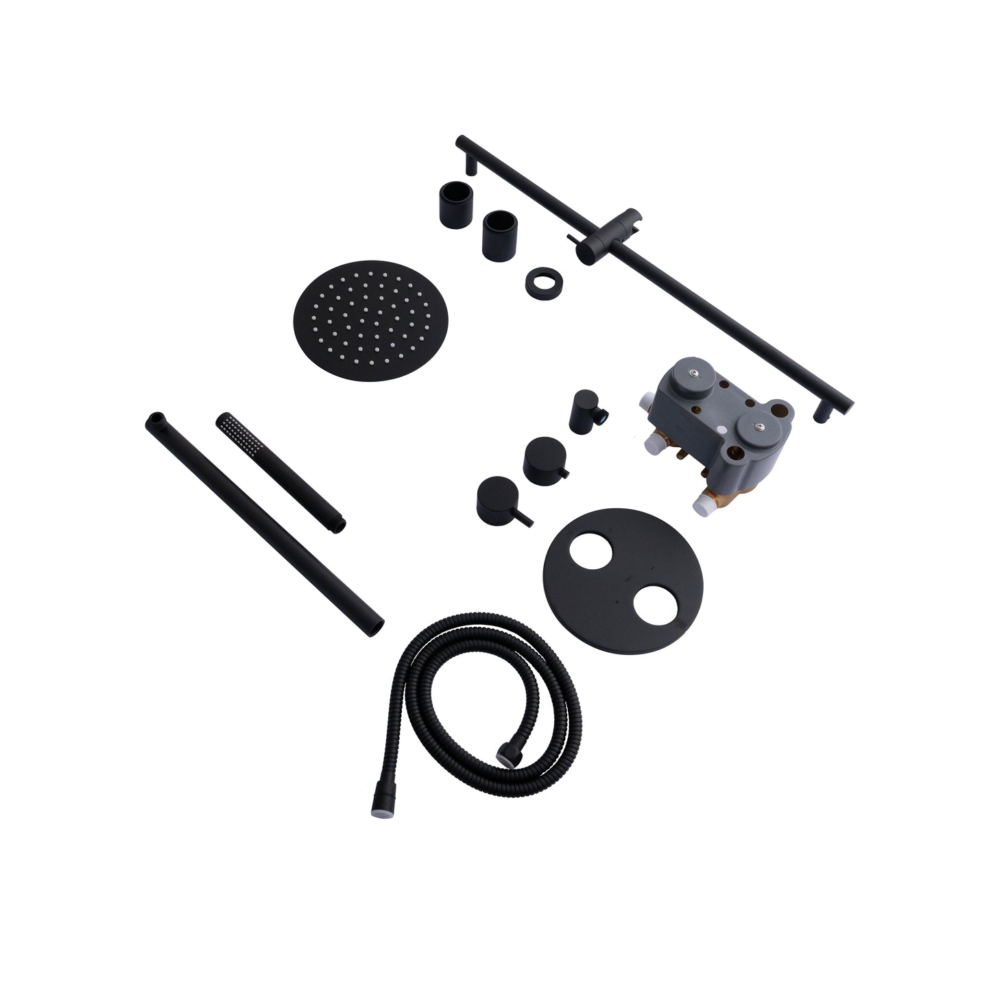 EMBY-SHS-T2-MB - Autograph Edition Emerald Bay Thermostatic Shower System in Matte Black