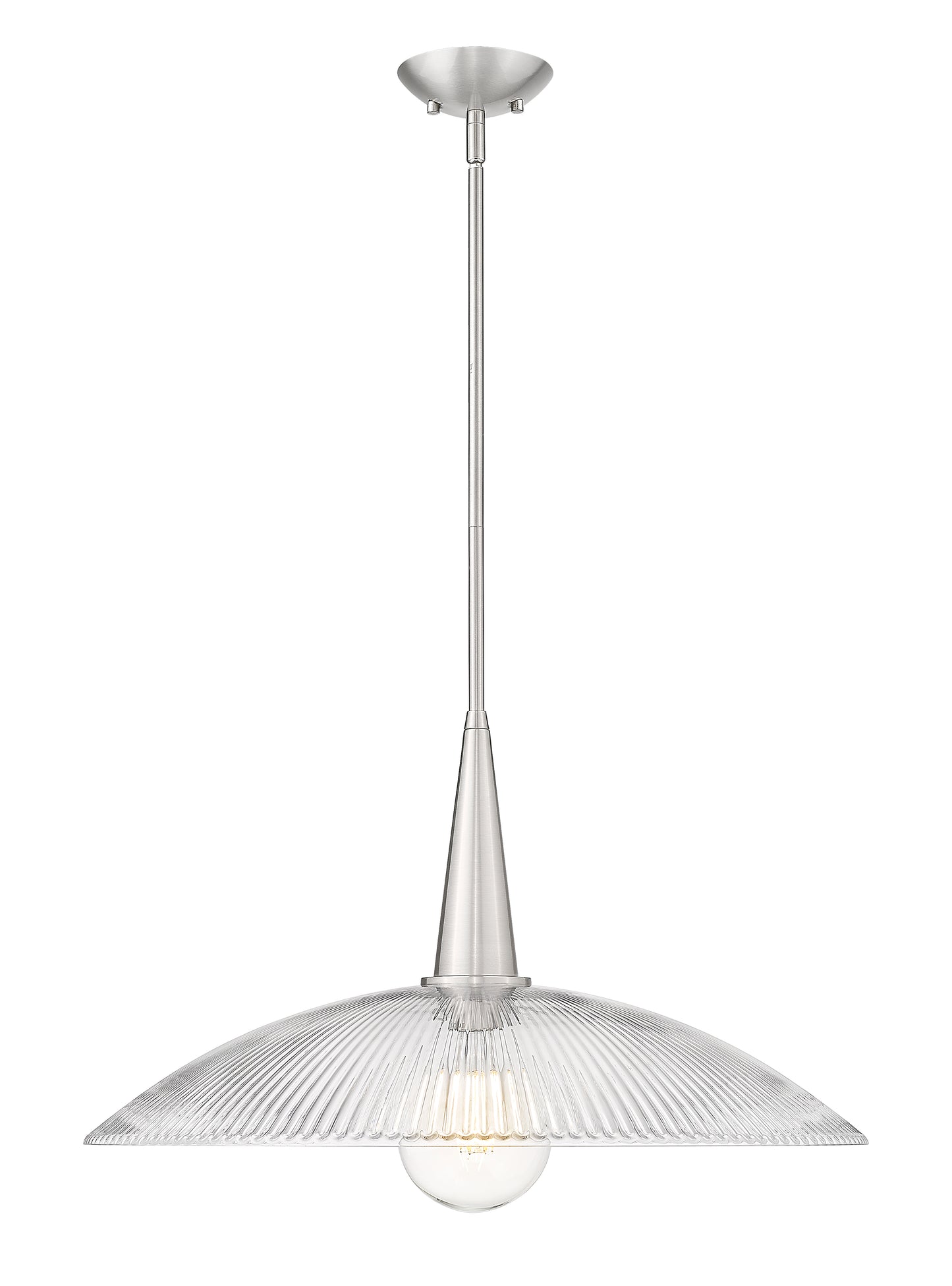 3051P24-BN - Lunelle 1 Light 24" Pendant - Brushed Nickel