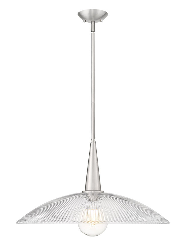 3051P24-BN - Lunelle 1 Light 24" Pendant - Brushed Nickel