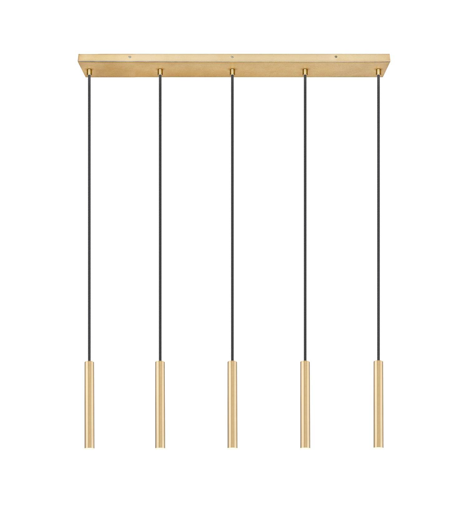 919MP12-5L-MGLD-LED - Forest 5 Light Linear 42" Chandelier - Modern Gold
