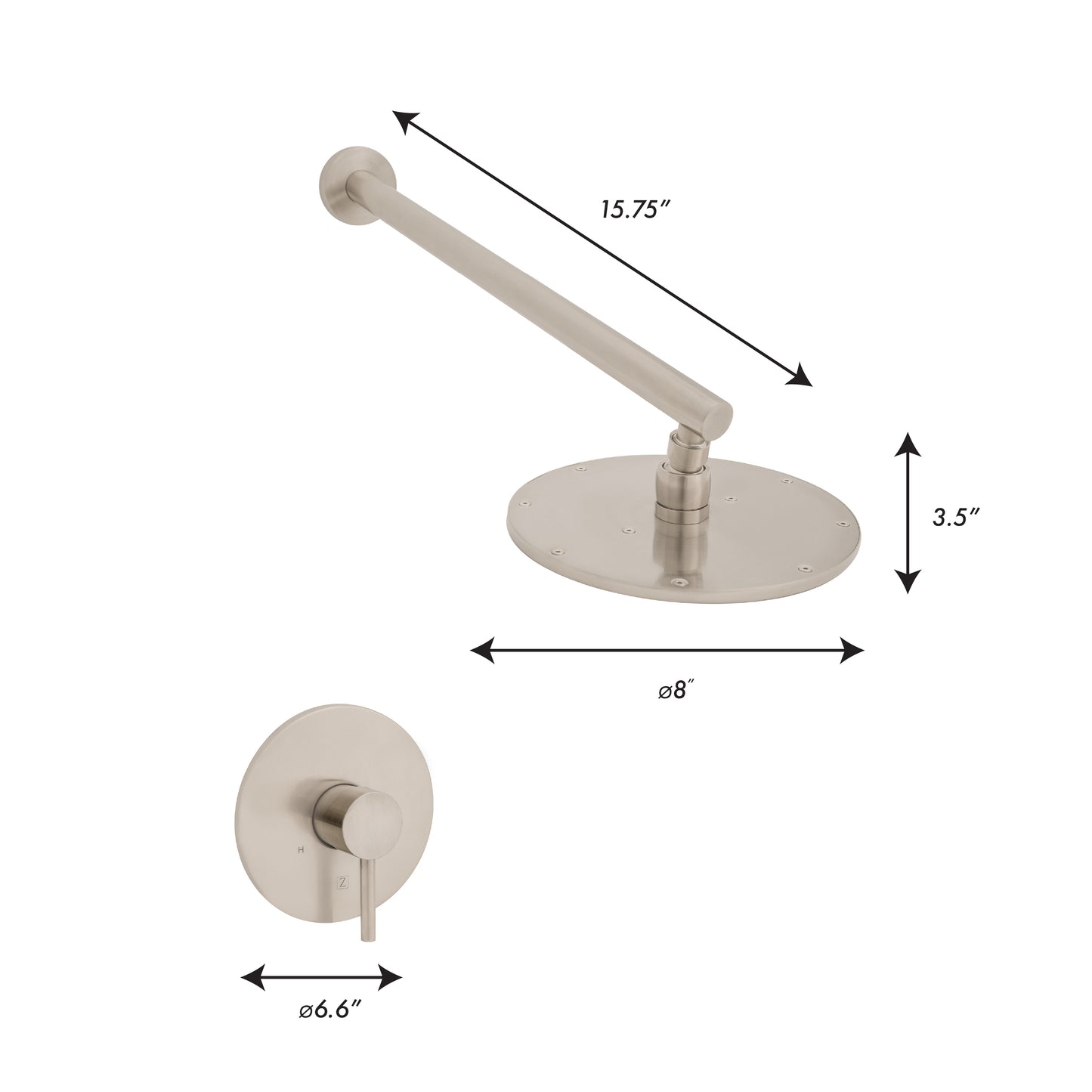 ELD-SHF-BN - El Dorado Shower Faucet in Brushed Nickel
