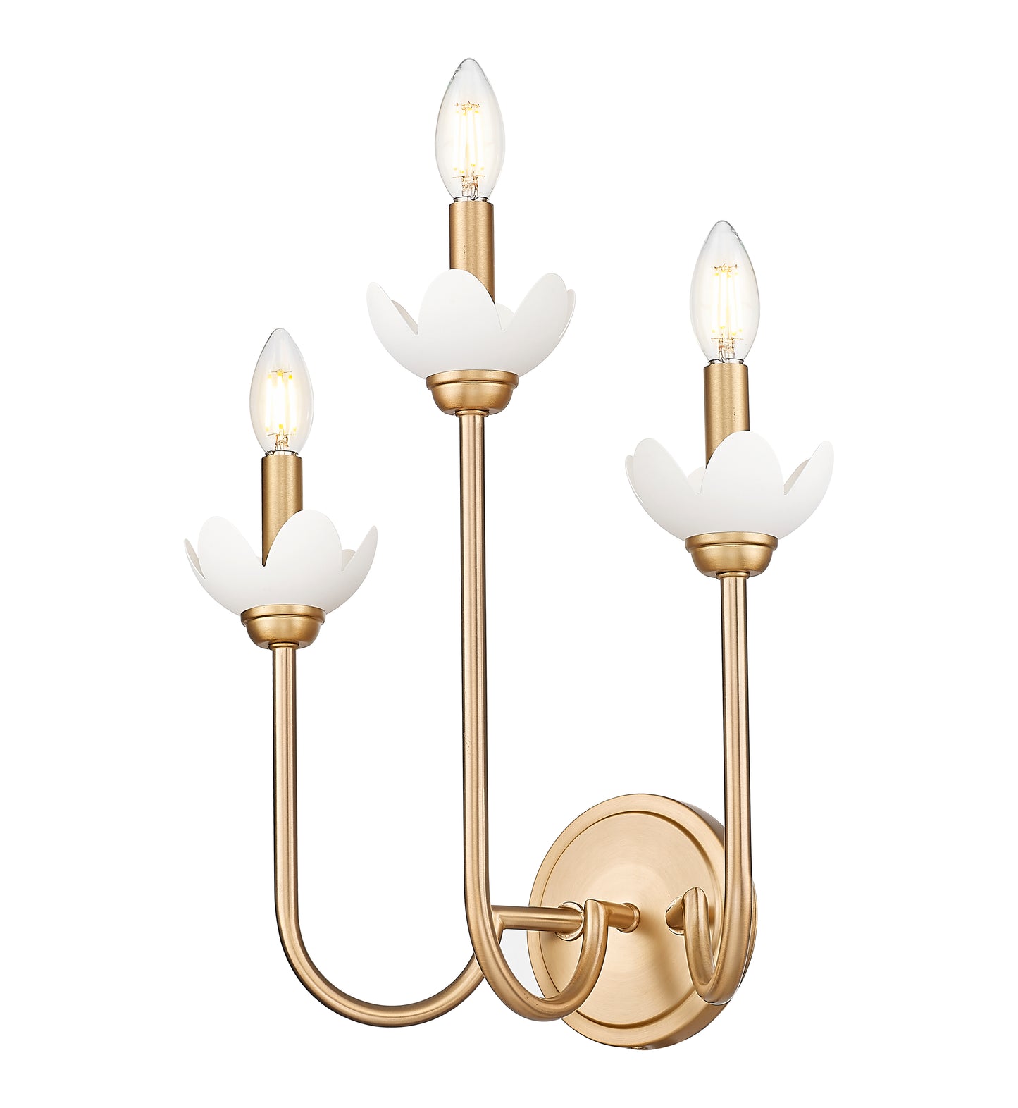 352-3S-MGLD - Allistair 3 Light Wall 16" Sconce - Modern Gold