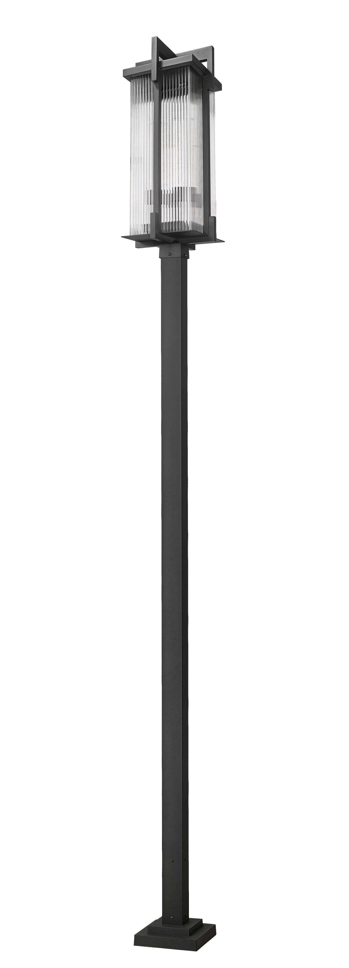 5031PHXLS-536P-BK - Fortis 3 Light Outdoor Post Mounted 126" Fixture - Sand Black