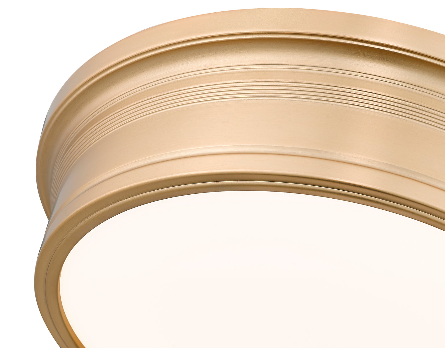 7702F16-MGLD-LED - Bentley 1 Light Flush 16" Mount - Modern Gold