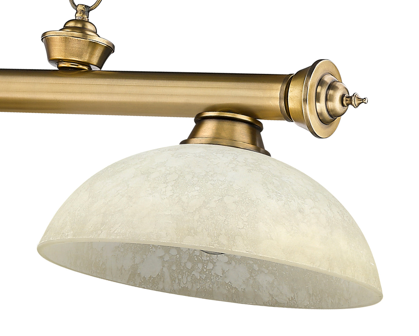 2306-3RB-DGM14 - Cordon 3 Light 57" Billiard - Rubbed Brass