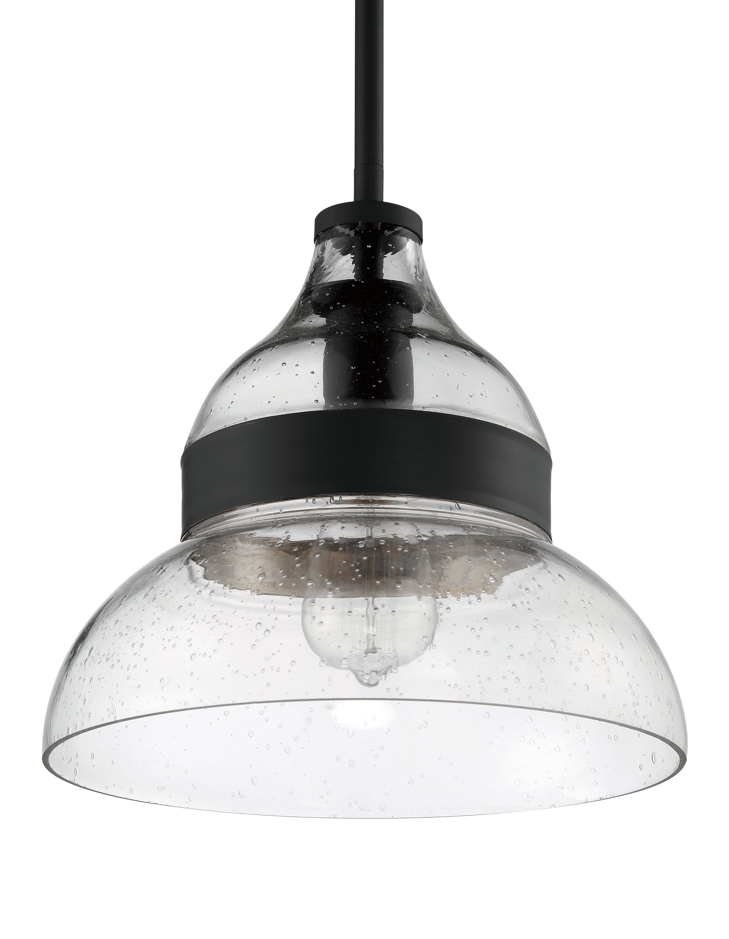 P960FB1 - Pendant 1 Light 10.5" Wide Mini Pendant - Flat Black