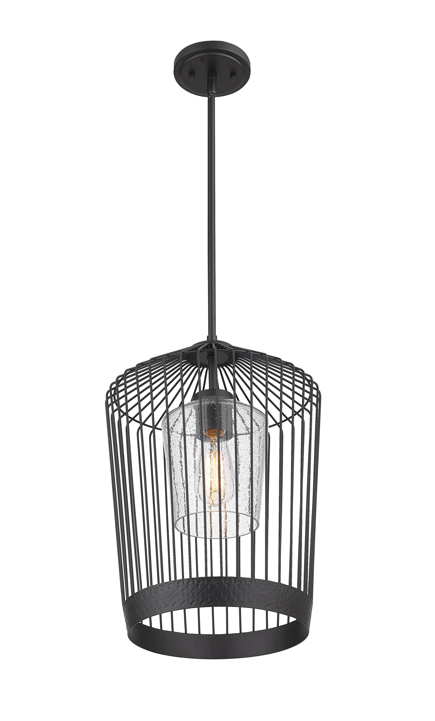 342P13-MB - Lido 1 Light 13" Pendant - Matte Black