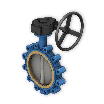 BF76EDSV0800 - 8" Butterfly Valve - 316 SS Disc - Viton Seat - Gear Operator