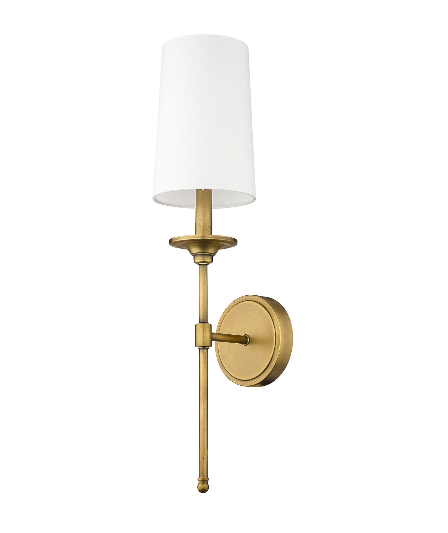 3033-1S-RB - Emily 1 Light Wall 24" Sconce - Rubbed Brass