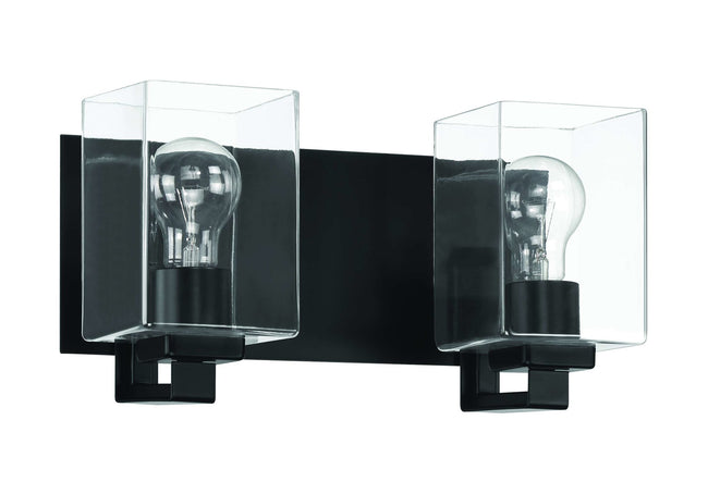 18514FB2 - McClane 2 Light 14" Wide Vanity Light - Flat Black