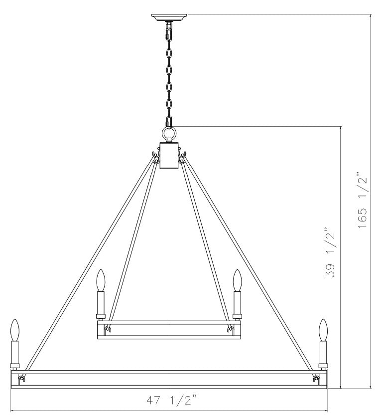 4005-18SBR - Dennison 18 Light 48" Chandelier - Signature Brass