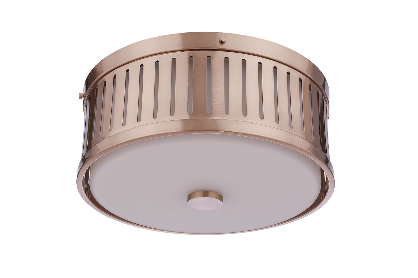 X3313-SB - Livingston 3 Light 13" Wide Flush Mount - Satin Brass