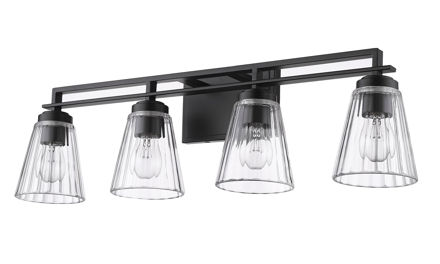 823-4V-MB - Lyna 4 Light 30" Vanity - Matte Black