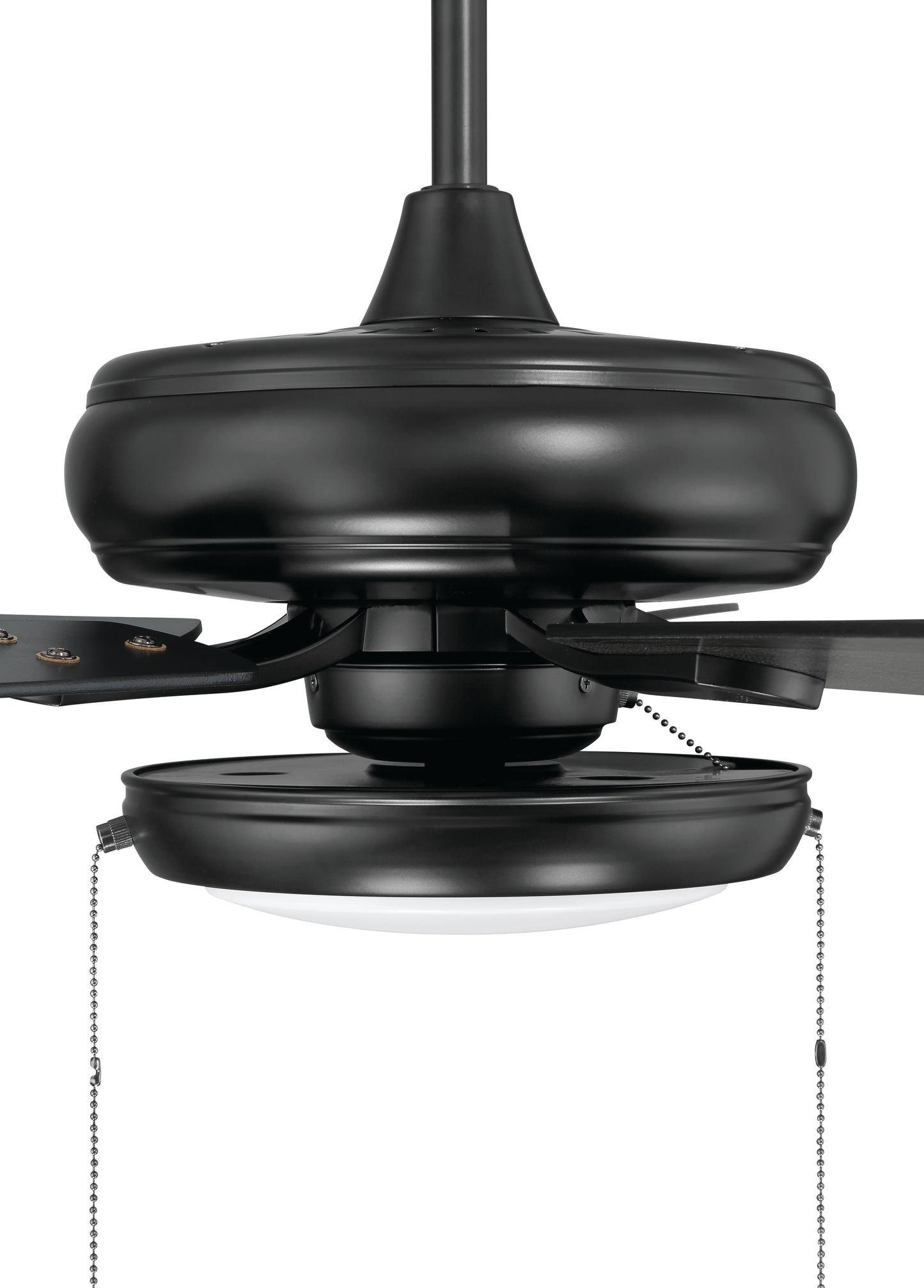 ECF119FB5-FBGW - EOS Low Profile 1 bulb Frosted White 52" Ceiling Fan 52" 5 Blade Ceiling Fan with Light Kit - Flat Black