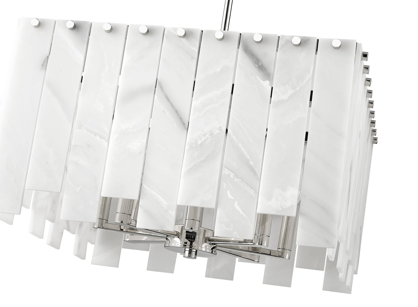 345P20-PN - Viviana 8 Light 20" Chandelier - Polished Nickel