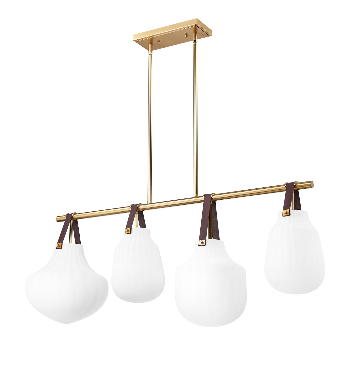 7513-4L-MGLD - Newbury 4 Light 13" Pendant - Modern Gold