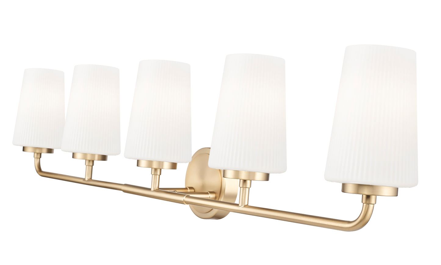 7005-5V-MGLD - Montford 5 Light 40" Vanity - Modern Gold