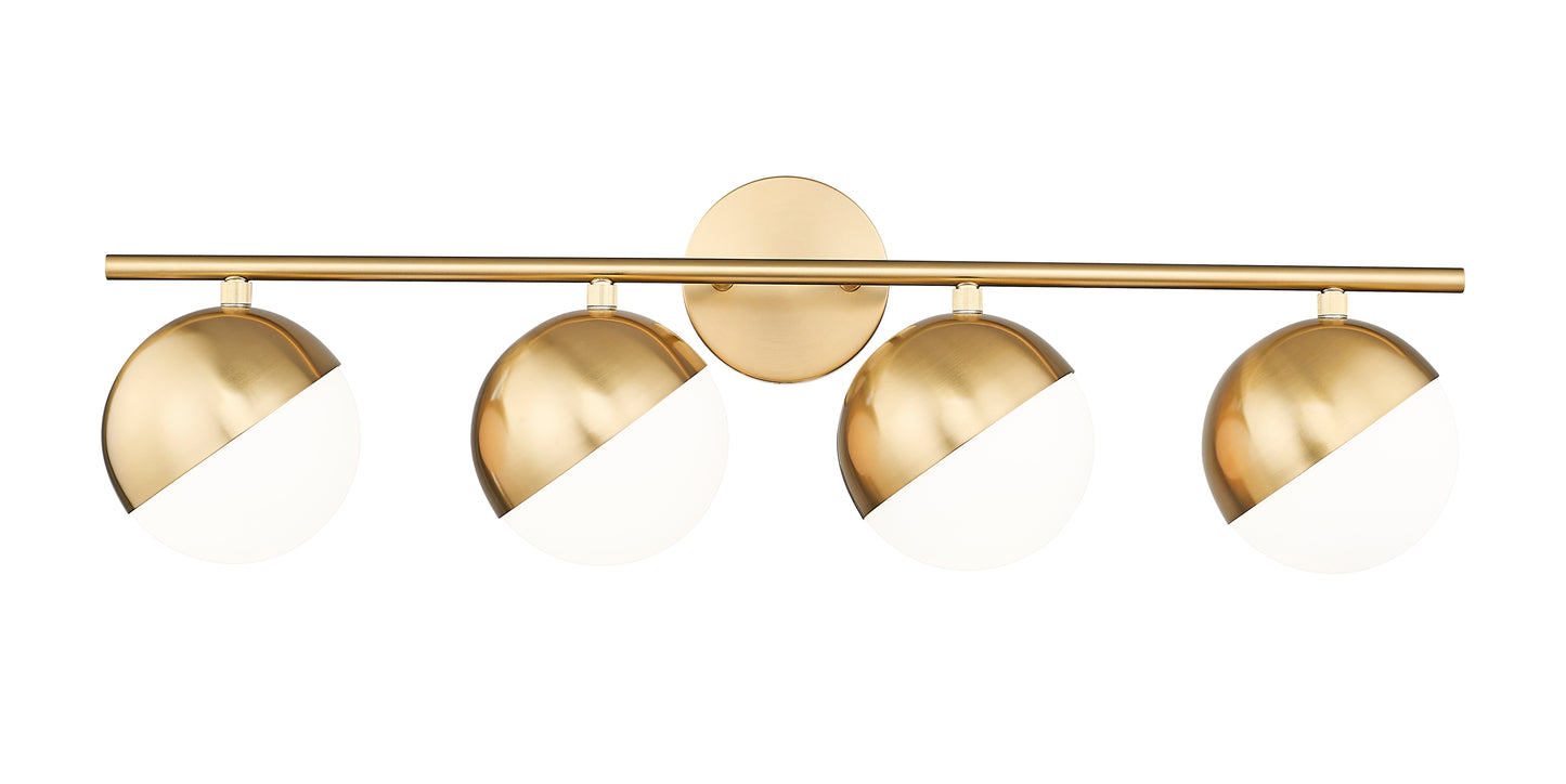 7517-4V-MGLD - Realm Sphere 4 Light 32" Vanity - Modern Gold