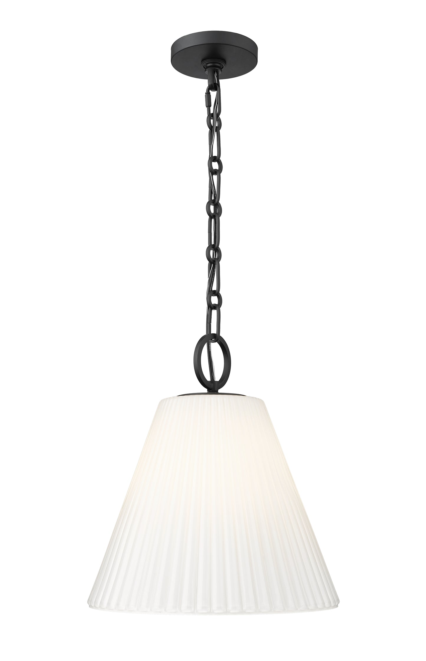3042P14-MB - Alaric 1 Light 14" Pendant - Matte Black